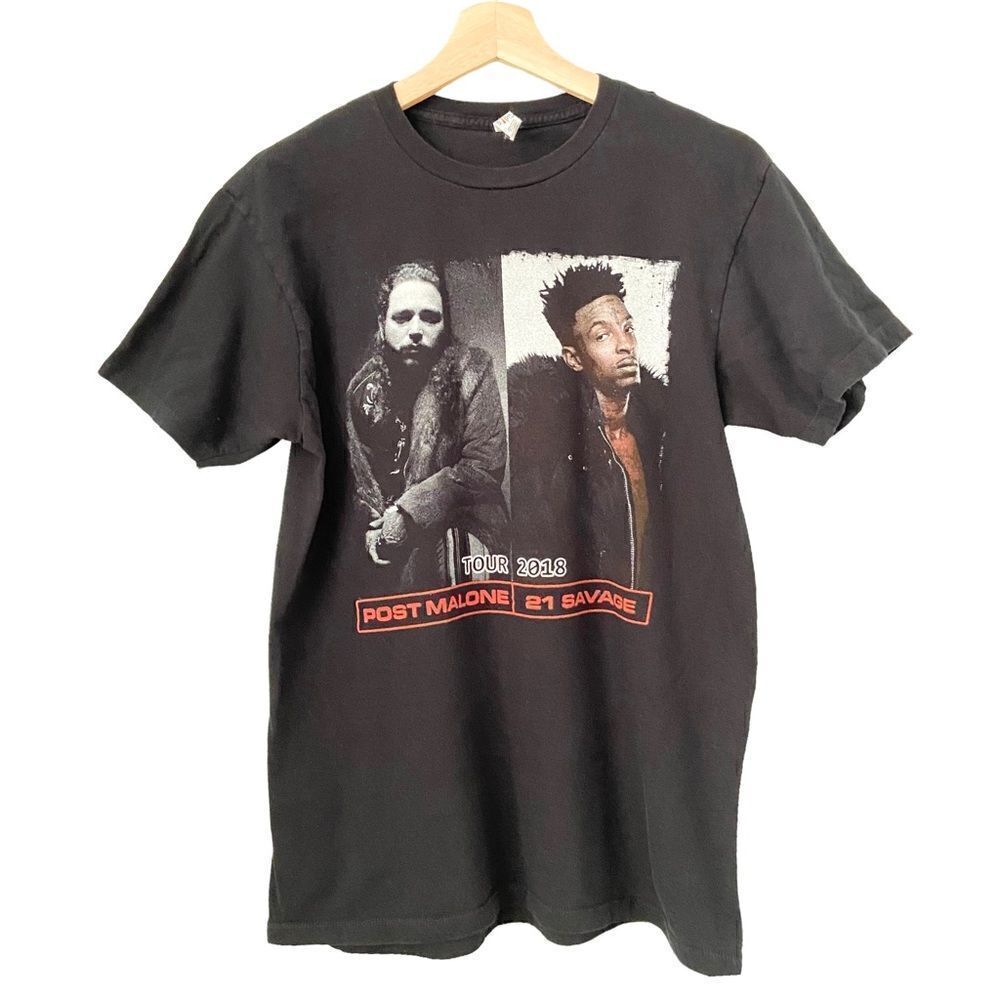 Post Malone X 21 Savage Tour 2018 Basic Tee in Size Medium